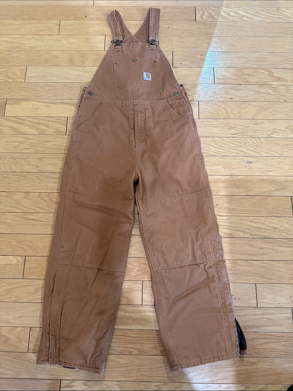 Carhartt Brown Canvas quilted Work Overalls